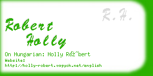 robert holly business card